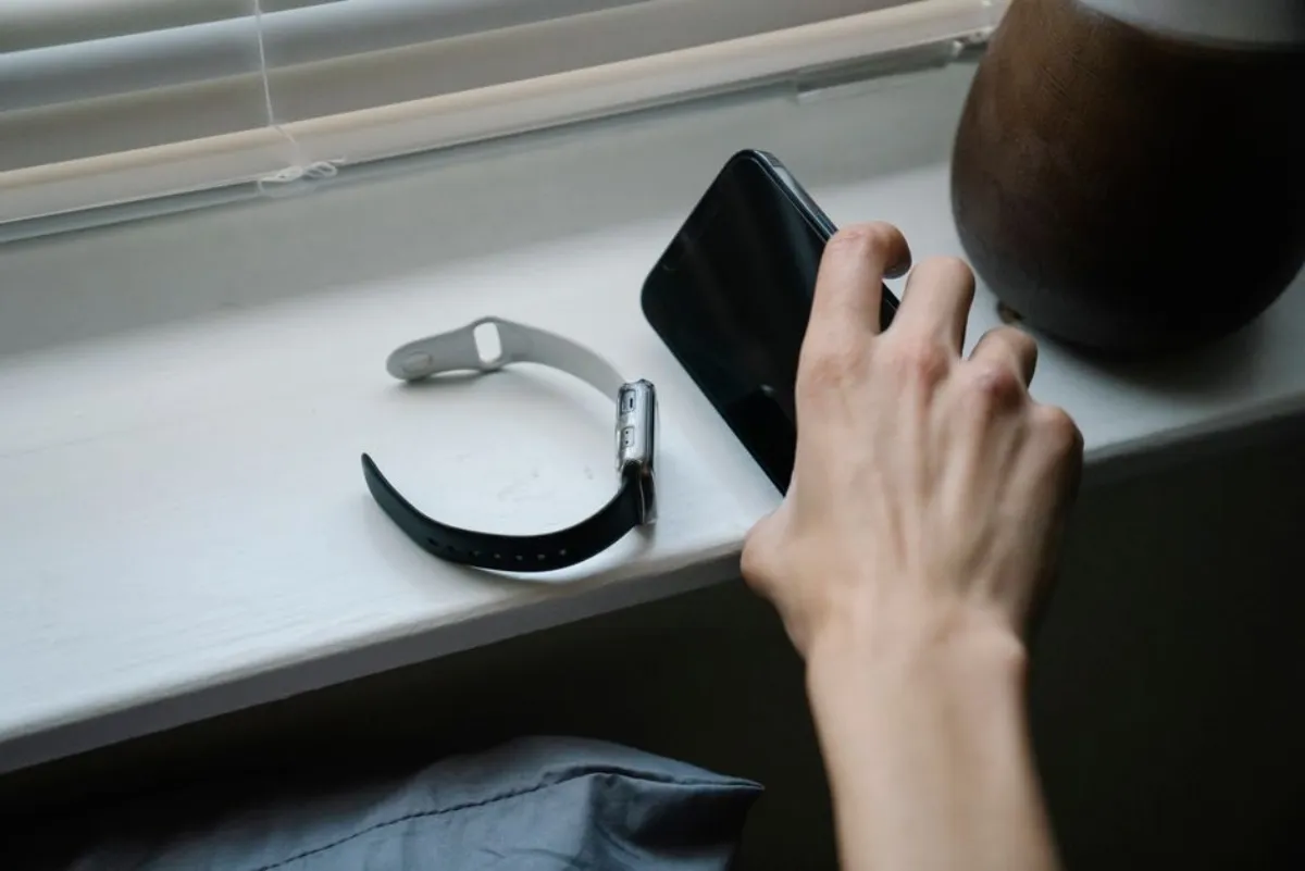 watching phone