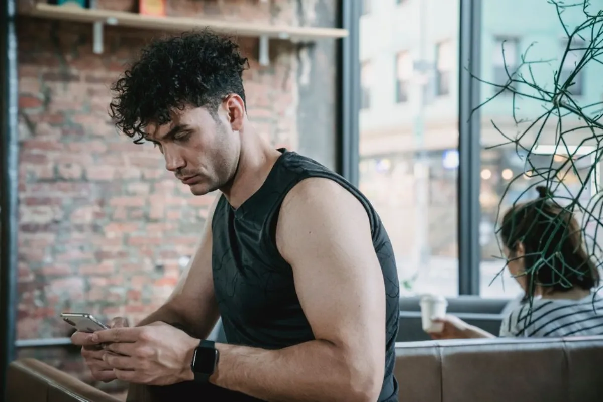 watching phone
